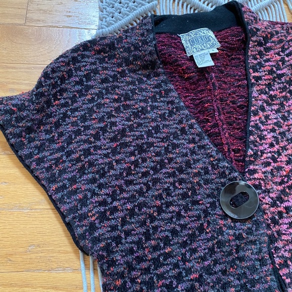 Anthropologie Curio Color Block Button /Snap Front Knit Cardigan S - Picture 5 of 13